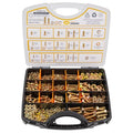 988pcs Grade 8.8 Metric Bolt Assortment, M4 M5 M6 M8 Heavy Duty Bolts and Nuts Kit, Yellow Zinc Plated, Length from 12-30mm - size: M4, M5, M6, M8-988pcs
