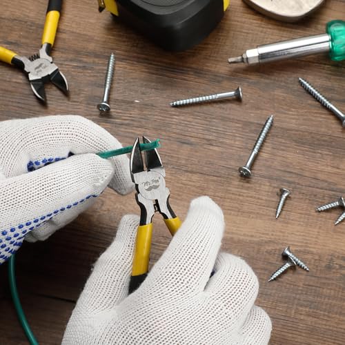 Mr. Pen- 5" Wire Cutters Bulk, 5 Pack, Precision Cutting Pliers - color: Yellow, Spring-loaded, size: 5 inch, 5 Pack
