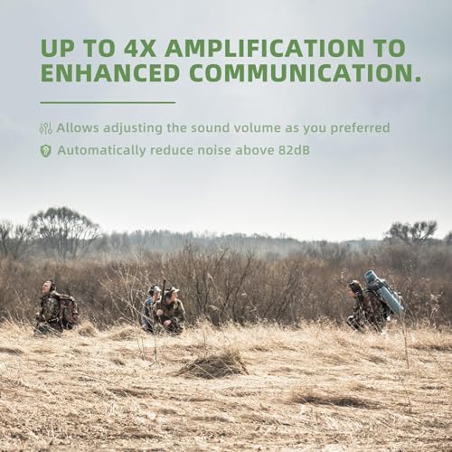 PROHEAR 2 Pack Electronic Ear Protection for Shooting with 4X Sound Amplification, Gun Range Hearing Protection Muffs, NRR 23dB Noise Reduction Headphones for Hunting, Green and Pink - color: 4x Amp