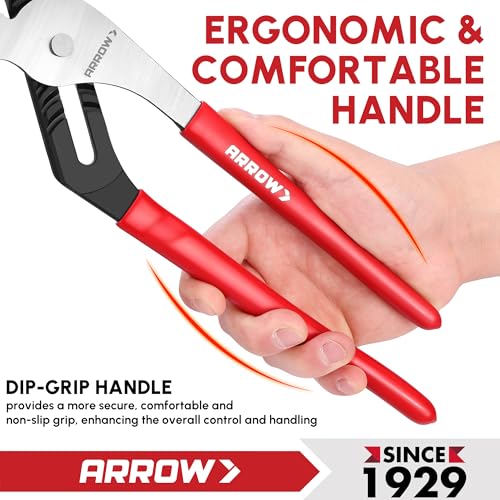 ARROW Groove Joint Pliers, 12" Adjustable Water Pump Pliers - size: 12"