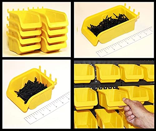 WallPeg Peg board Bin Kit - Kit PB-4 - Pegboard Accessories for Garage Storage & Tool Organizer - Workbench Bins Pegboard Accessories