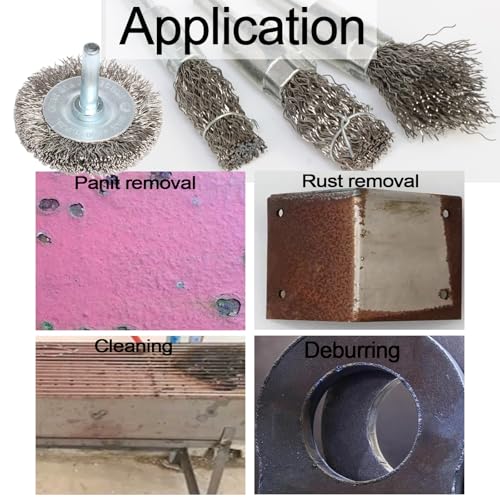 10PCS Stainless Steel Wire Wheel Brush Set,Cup Wire Brush for Drill with 1/4 Inch Shank, Wire Brushes for Cleaning Rust Removal, Corrosion & Scrub Surfaces
