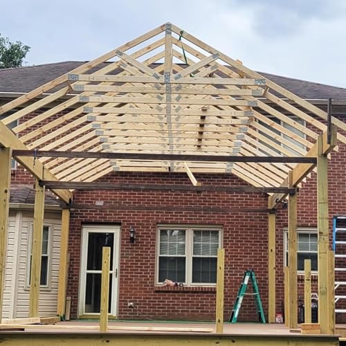 10 Pcs Truss Mending Plate 5x10 Pronged Truss Plates with Nail Teeth, Rafter to Truss Wood Connector for Roofing System - size: 5"x10"