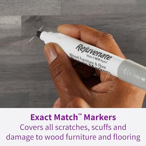 Rejuvenate Exact Match Wood Furniture & Floor Repair Markers, 6 Count, White/Gray Markers Cover All Scratches, Scuffs And Damage To Wood Furniture And Flooring - size: White/Gray (Pack of 1)