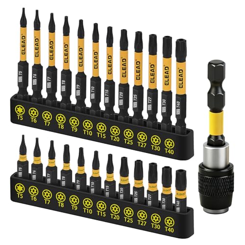 Tamper Proof Torx 25-Piece Bit Set: T4-T40 | Torx Security Bits - size: 25-Piece