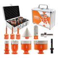 BGTEC Diamond Core Drill Bit 11PCS, Tile Hole Saw Kit 1/4" - 2-1/2" - size: 11 pcs - 6/6/8/19/35/50/65mm, style: Flash Toothed