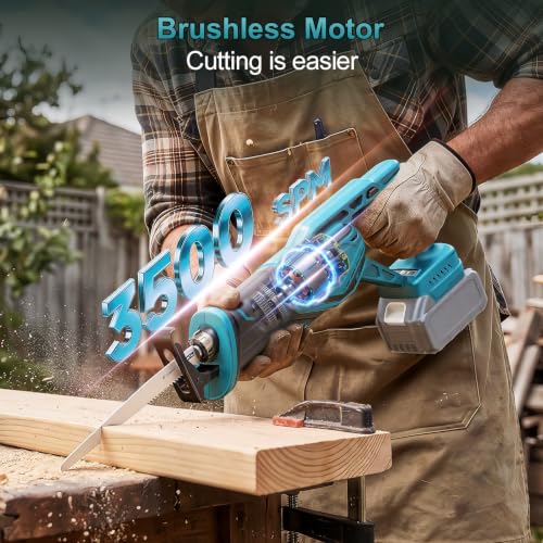 Cordless Reciprocating Saw Compatible with Makita 18V Battery (No Battery)