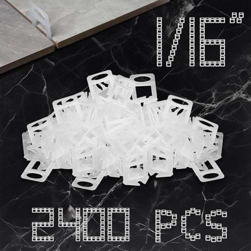 Storystore 2400pcs Tile Leveling System Clips 1/16" Tile Spacers - size: 1/16 Inch 2400 Spacers