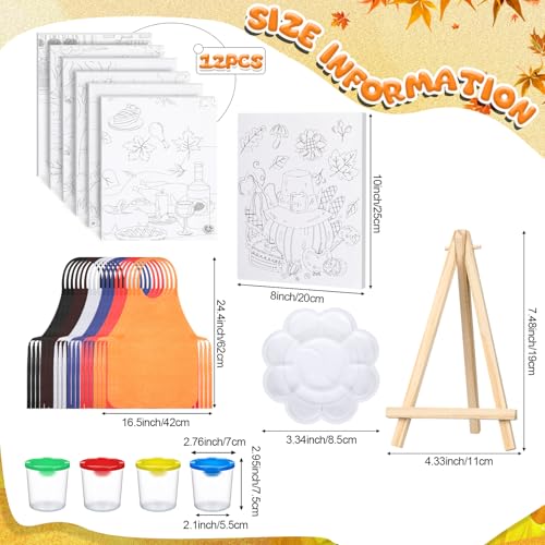 Sherr 140 Pcs 20 Set Pre Drawn Canvas Painting Kit, Autumn - style: Autumn