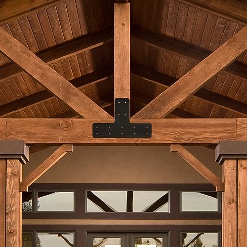 T Post Bracket 4pcs,12"x8" Flat Mending Plate,T Shape Brackets - style: T-shape(12X8X3)
