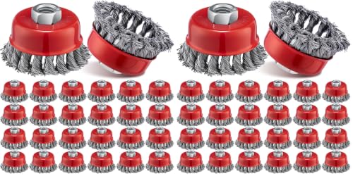 Tandefio 24 Pcs Wire Cup Brush, Angle Grinder, Classic - size: 3 Inch (Pack of 2), style: Classic