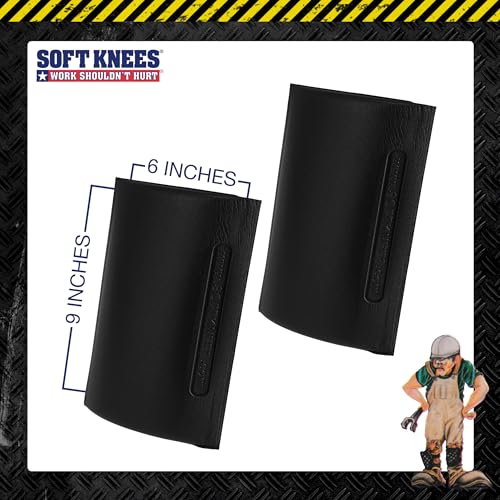 Soft Knees No-Strap Knee Pads, 6" x 9", Construction Inserts - size: Large, 6" x 9"