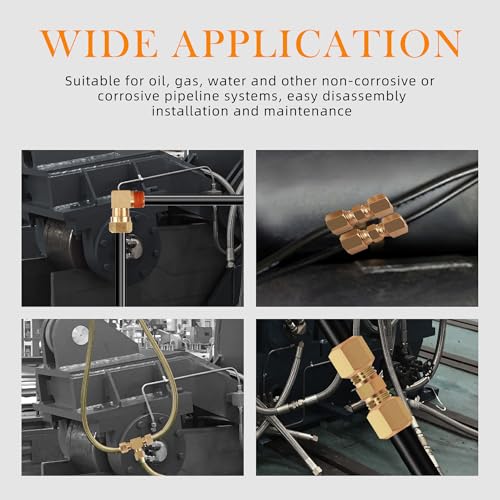 119PCS DOT Brass Compression Quick Connect Air Line Fittings Kit - size: 119pcs-1/4"/1/8"/3/8"/1/2"/5/8"/5/16" Kit, style: DOT Air Brake Line Fittings