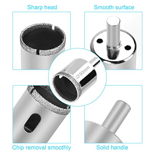 15 Pcs Diamond Drill Bits for Ceramic, Diamond Hole Saw Drill Bit Set Kit, Premium Glass Drill Bit for Bottles,Pots, Marble, Granite Stone, Tile Cutting 0.23 Inch - 2 Inch（6mm - 50mm） YLYL - size: 0.23 Inch - 2 Inch（6 mm - 50 mm）