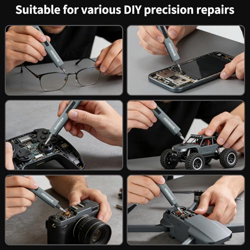 SHARDEN 29 iN 1 Upgraded Mini Electric Screwdriver With Screen Display(Red) - color: Upgraded-red