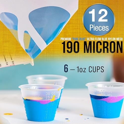 TCP Global Complete Paint Mixing Kit - 12 Cups with Lids, Mixing Sticks