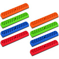 8 Pcs Magnetic Drill Bit Holder Hex Bit Organizer for 1/4 Inch Screwdriver Bits Storage, 37 Holes Bits Tool Organizer with Magnetic Base, Red, Blue, Orange and Green (Tools Not Included)
