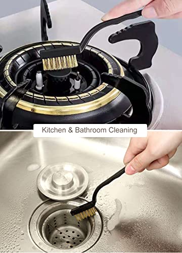 SUJAYU Brass Wire Brush Rust Remover, Small Wire Brush for Cleaning, Paint Stripper for Metal, Wood, Rustoleum Fabric Spray Paint (Brass, 12.00) - style: Brass