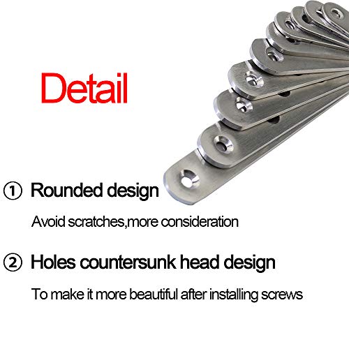 4 Pcs 9.7" Stainless Steel Flat Brackets, Mending Plates with 32PCS Screws