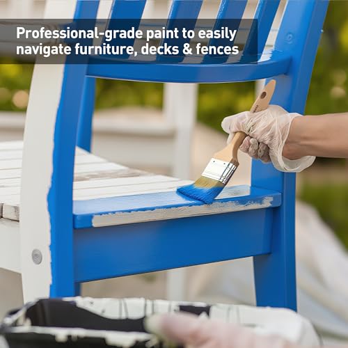 Paint Brush, 1”, 1.5”, 2”,2.5”, 7 Packs Brushes for Painting Walls, Furniture and Fence Staining, Wooden Handle Masonry Paintbrush