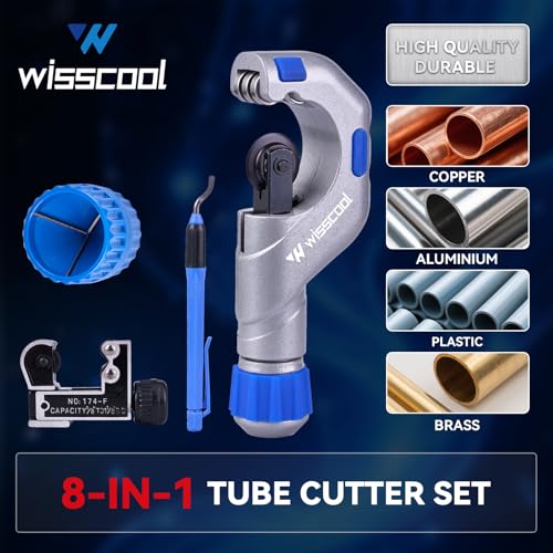 WISSCOOL 8-in-1 Tubing Cutter Set HVAC - color: Blue, size: 8 in 1 Set
