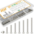 VGBUY 110Pcs Machine Screws Assortment kit,Assorted 1/2 to 2 inch Long # 8-32 Machine Screw,304 Stainless Steel Phillips Pan Head Screws Bolts for Electrical Wall Socket,Household Repairs - style: 110PCS #8 Kit