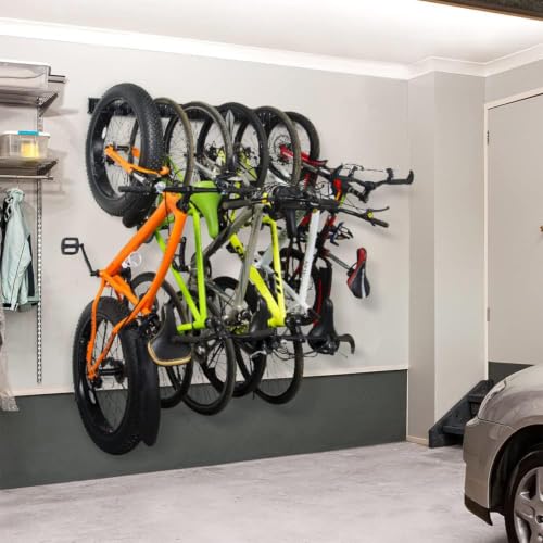 Ultrawall Stainless Steel Bike Storage Rack, Wall Mount 6 Bike Hanger - size: 6 bike