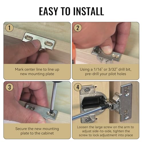 Hinge Mounting Plate Replacement for Blum 1 3/8" Overlay Compact 33