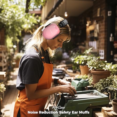 ProCase Hearing Protection Ear Muffs SNR 33dB, Noise Cancelling Headphones - color: 1 - Pink