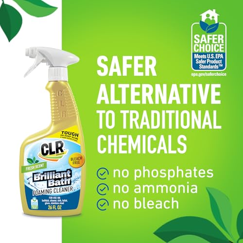 CLR Brilliant Foaming Action Bathroom Cleaner 26 oz. Bottle Pack of 2 - style: Cleaner