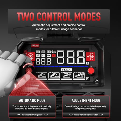 ANDELI 110V/220V MIG Welder 135A ，PULSE Flux Core/Lift TIG/Stick 4-in-1 - color: Red1