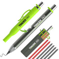 Tracer Pro Series Tough Metal Construction Pencil with 6 x Replacement Lead Pack and Site Holsters. All-in-one Aluminium Construction Marking Kit - style: 5.2mm Bold Construction