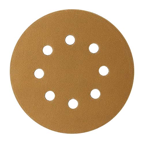 5-Inch 8-Hole Hook and Loop Sanding Discs, Orbital Sander Sandpaper Discs, 100 Pieces Round Sandpaper Set, 220 Grit - size: 220-Grit