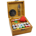 Flytreal Sewing Kit Small Box Basket, Wooden Hand Home Sewing Repair Tool Kit, Beginner Universal Sew Kit Accessories for Women, Men, Adults, Girls, Kids - color: Small Yellow