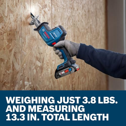 BOSCH GSA18V-24N 18V Compact Reciprocating Saw - Lightweight Design, Tool-Free Blade Change, Variable Speed Control for Efficient Cutting (Bare Tool)