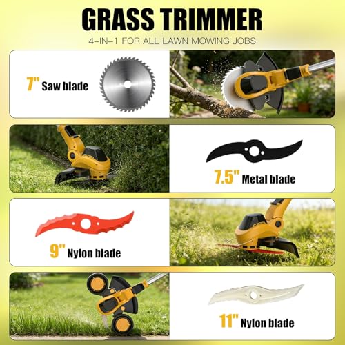 Givilo 11-Inch Weed Wacker Cordless Compatible with DEWALT 20V MAX Battery - size: 11 Inch