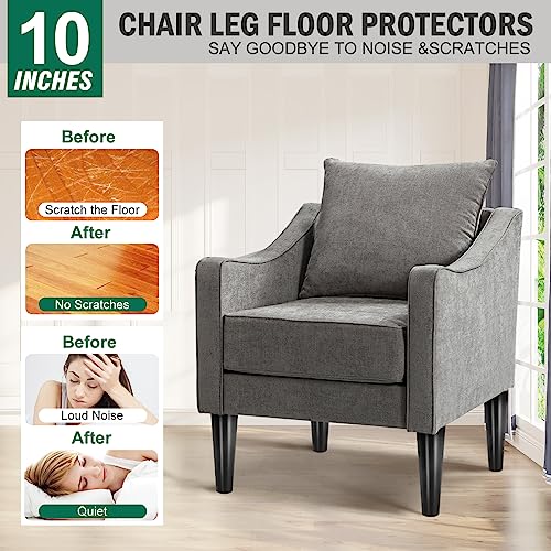FoDau770 Rubber Wood Legs 10", Straight Taper, 5/16"-18 Thread, Black, 4pcs | Wood Couch legs - Mid Century Sofa Legs - Furniture legs Replacement for Cabinet Dresser Chair Ottoman - color: Black, size: 10 Inch - Straight (90°)