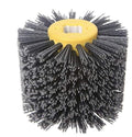 SIGNI New Abrasive Wire Drawing Wheel Drum Burnishing Polishing Brush for Wooden Furniture Floor Polishing 120X100mm 180 Grit 1pack - size: 180 Grit, Black