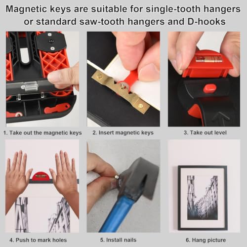 Picture Hanging Tool Kit with Level & Marking Nail