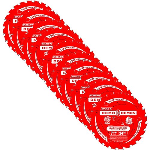 Diablo by Freud D0724DA-10 7-1/4" 24T 5/8" Demo Demon Saw Blade (10 per pack)