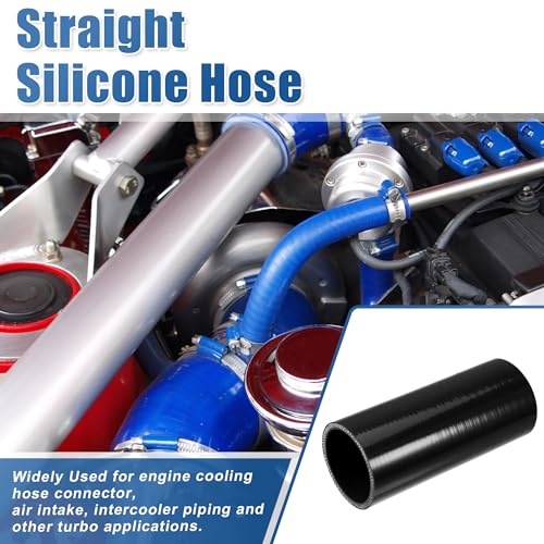 uxcell 4-Ply ID 6" Length Silicone Reducer Hose Black for Car Intercooler - size: 2.25" ID