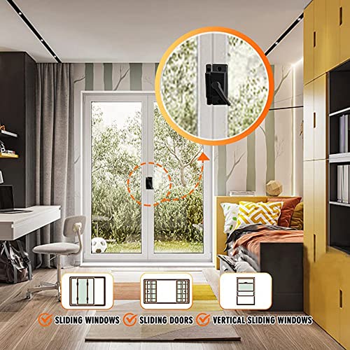Window Sash Locks for Vertical Horizontal Sliding Window Double Hung Window - color: 10Pcs Black