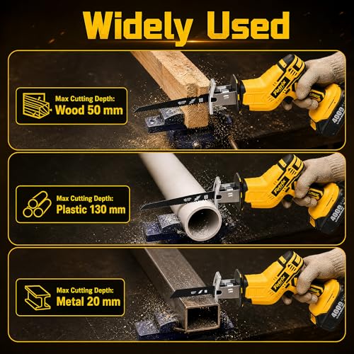 Brushless Cordless Reciprocating Saw, 3500 RPM Variable Speed