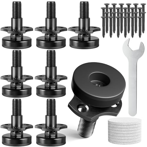 MROCO Furniture Leveling Feet 3/8"-16 UNC with T-Nuts, 8 Pack - size: 3/8"-16 / 8 Pack