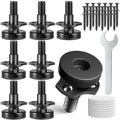 MROCO Furniture Leveling Feet 3/8"-16 UNC with T-Nuts, 8 Pack - size: 3/8"-16 / 8 Pack