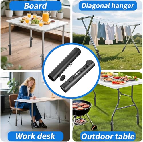 VinBee Folding Table Risers,Folding Table Leg Extenders,Levels Height Adjustable Risers for DIY & Office,Dining,Standing Desk 4Pack (7.7 inch (5 Levels) New) - size: 7.7 inch (5 Levels) new