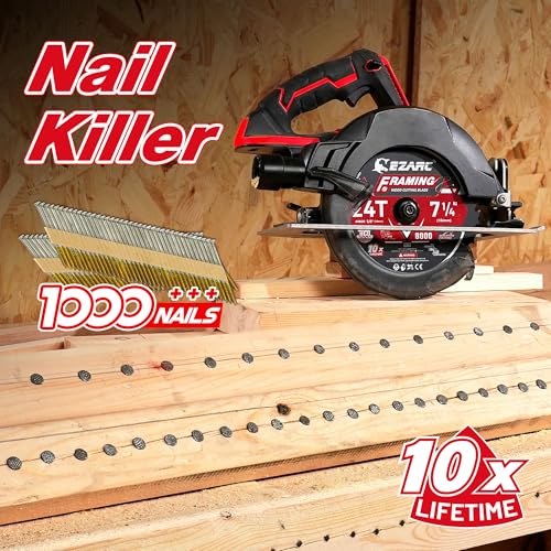 EZARC 7-1/4 Circular Saw Blades, 24T for Wood and Nails, 2-Pack - size: 7-1/4'', style: 24T
