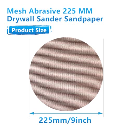 25 Pcs 9-Inch Mesh Sanding Discs, 60-180 Grit, Hook and Loop, Low-Dust Drywall Sandpaper for Electric Sanders, Pole Sanders & Dustless Drywall Sander with Vacuum - style: 9 Inch Mesh Sanding Discs