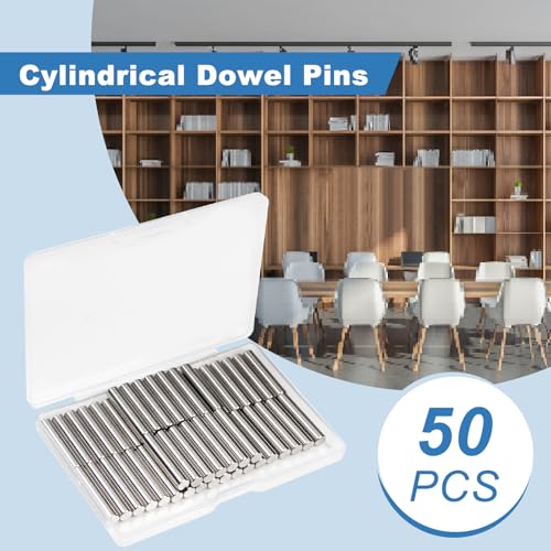 50Pcs M5 x 25mm (Approx 3/16" x 1") 304 Stainless Steel Dowel Pins - size: M5 x 25mm