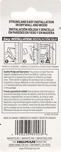 Hillman 122391 Small Wall Biter Picture Hangers White finish 40lbs Package of 4